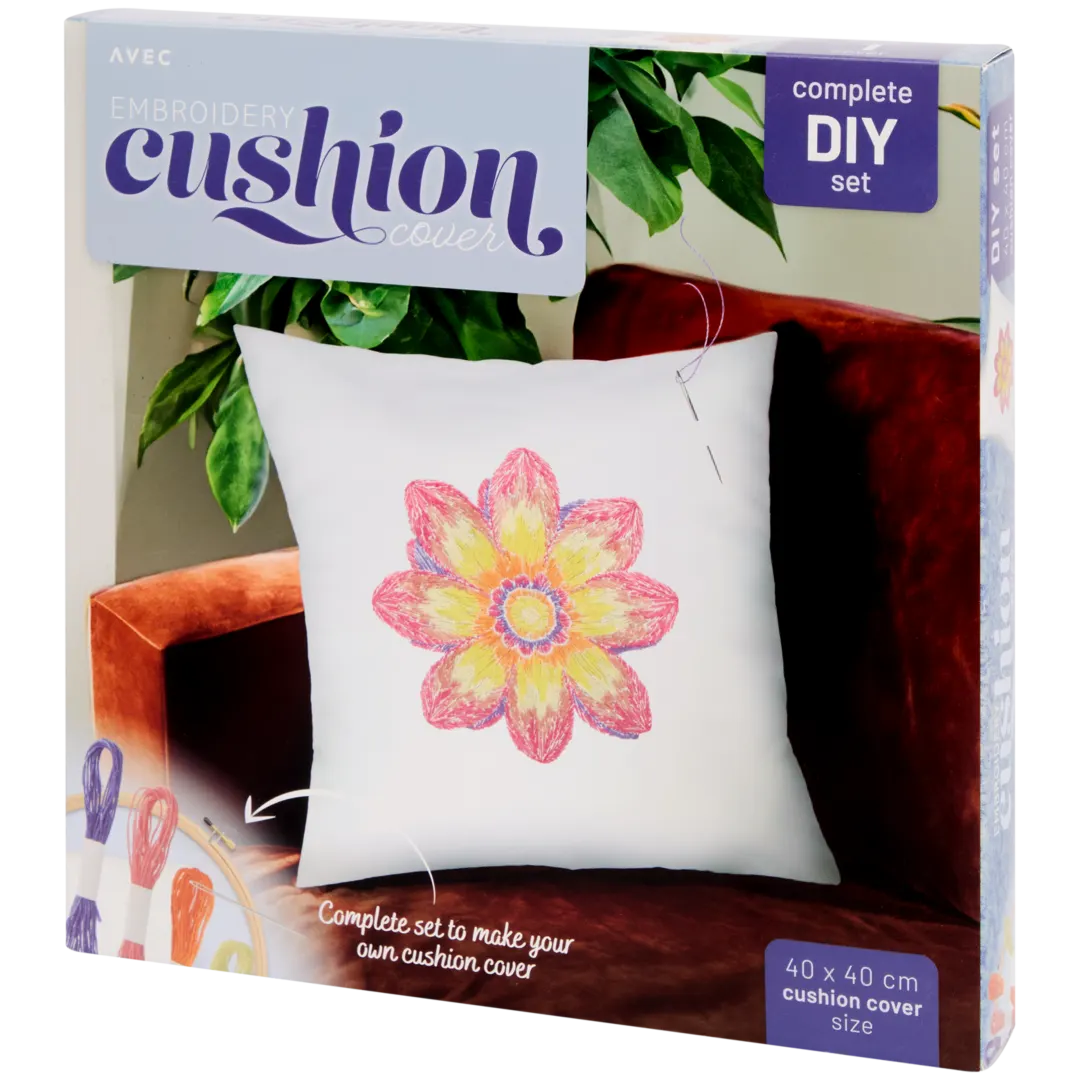 Kit per ricamare la tua federa per cuscino Avec