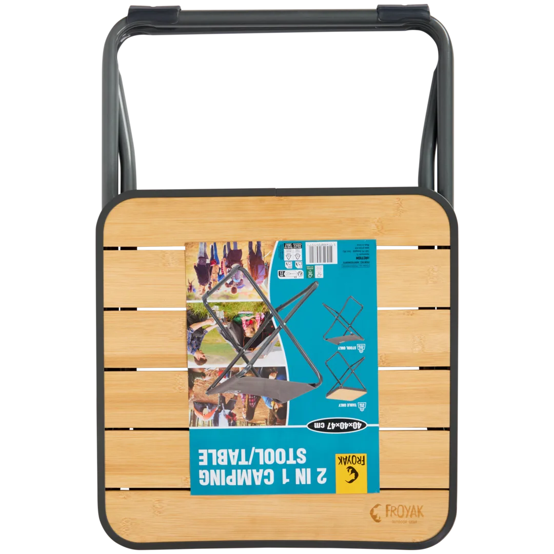 Sedia e tavolo da campeggio 2-in-1 Froyak