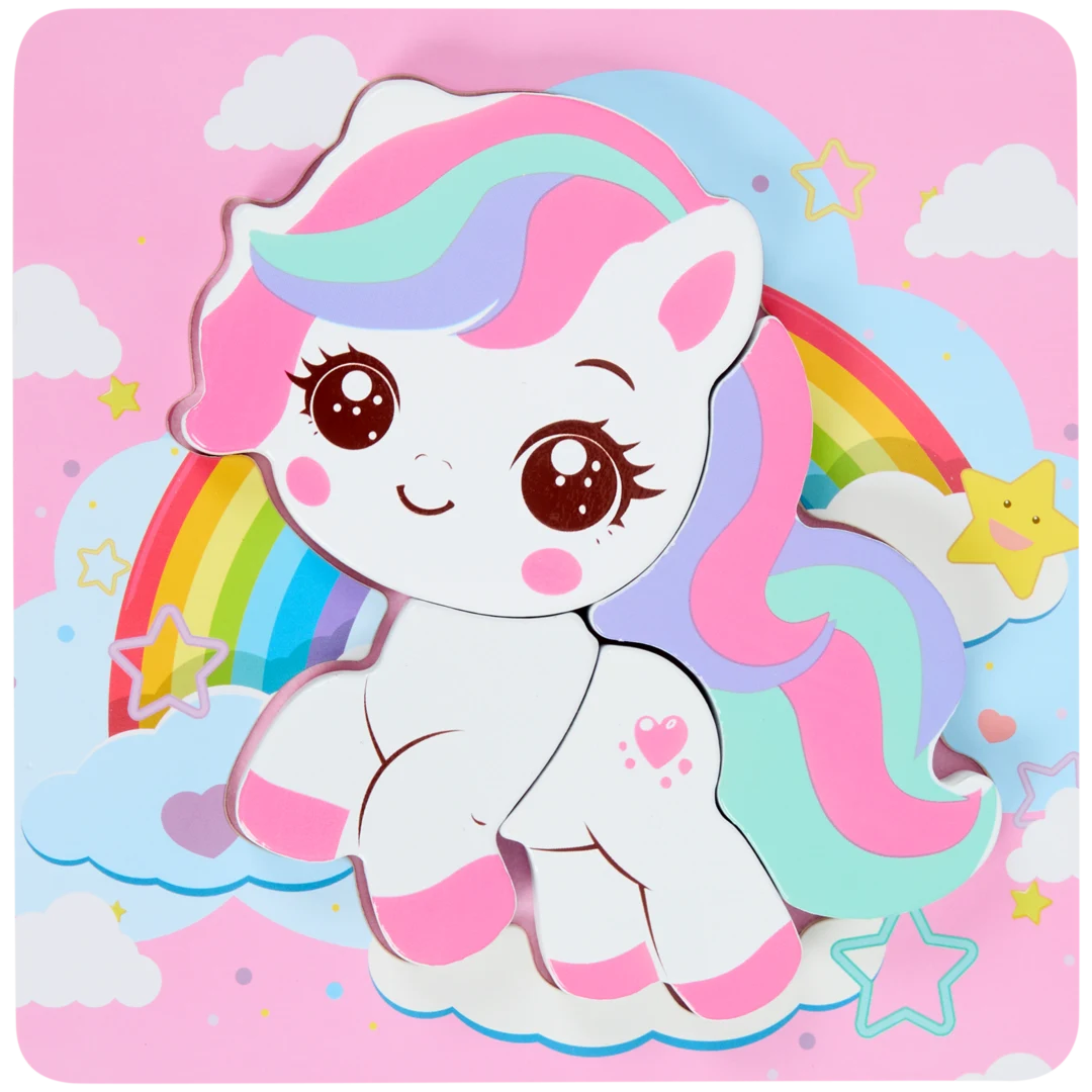 Drewniane puzzle dla dzieci