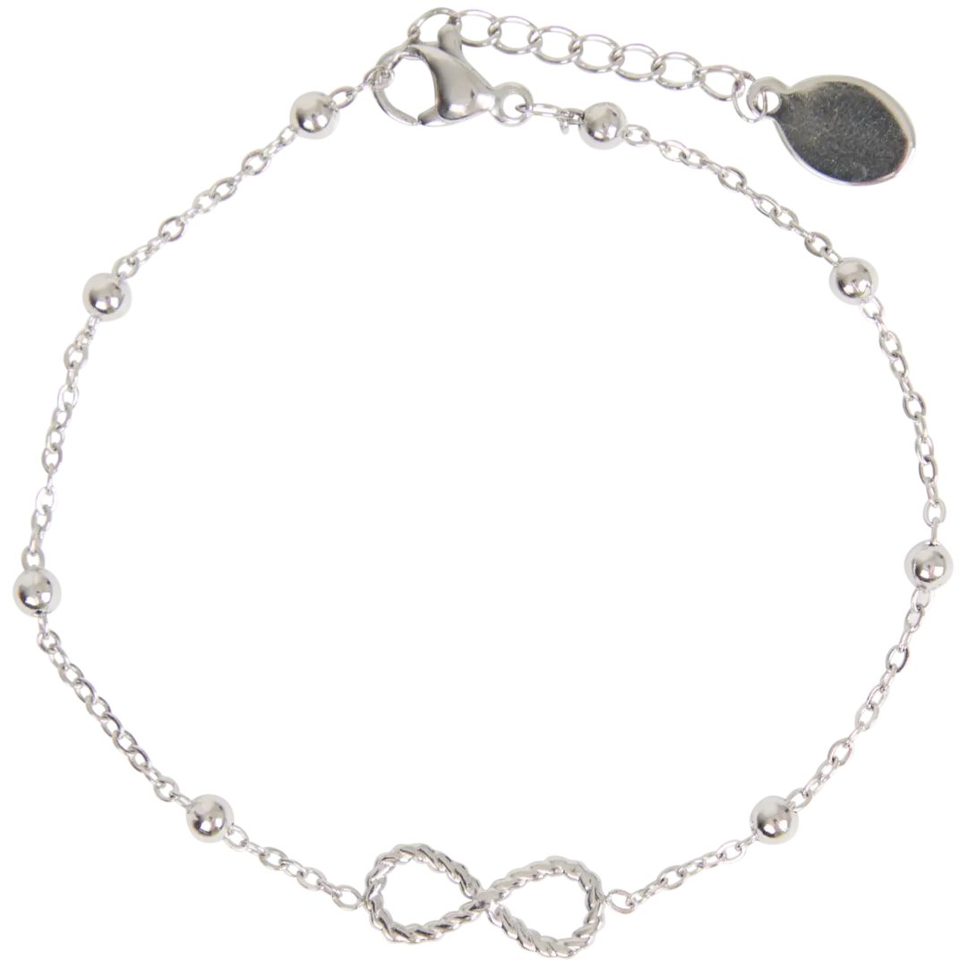Kim Johanson® Lia Bracciale Donna Acciaio Inox Multistrato – Impermeabile, Anallergico, Regolabile 16-21 Cm, Sacchetto Incluso