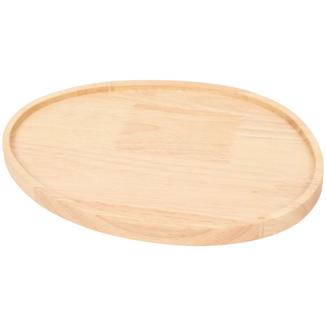 Tablett aus Gummibaumholz 1