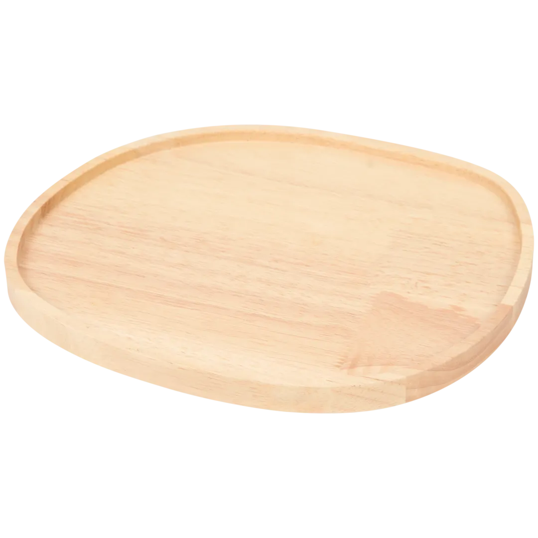 Tablett aus Gummibaumholz 2