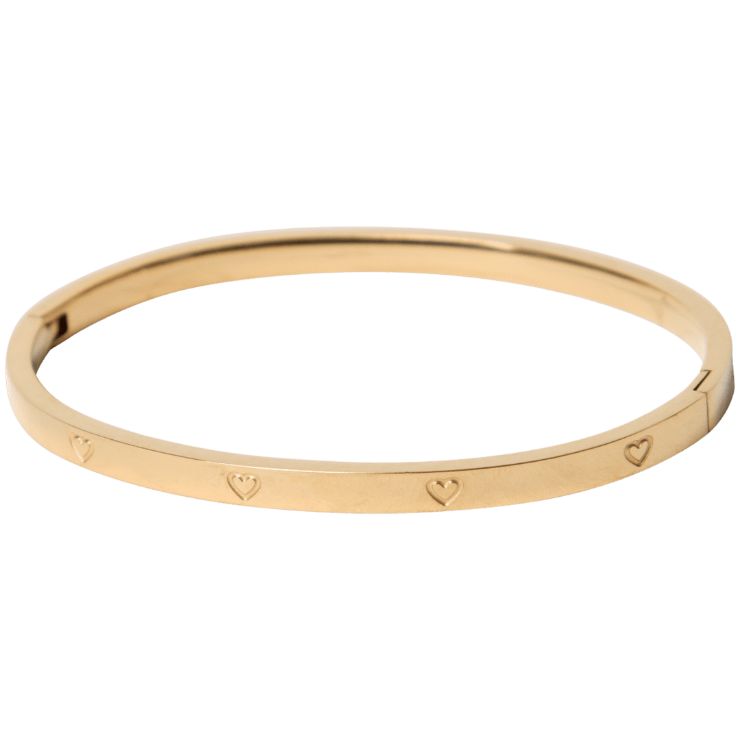 Bracelet En Acier Inoxydable Doré Avec Motif Étoile - Neuf Avec étiquettes
