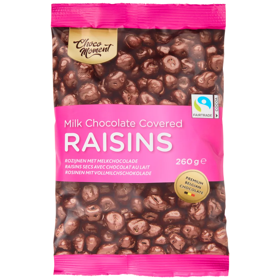 Passas com sabor a chocolate Choco Moment