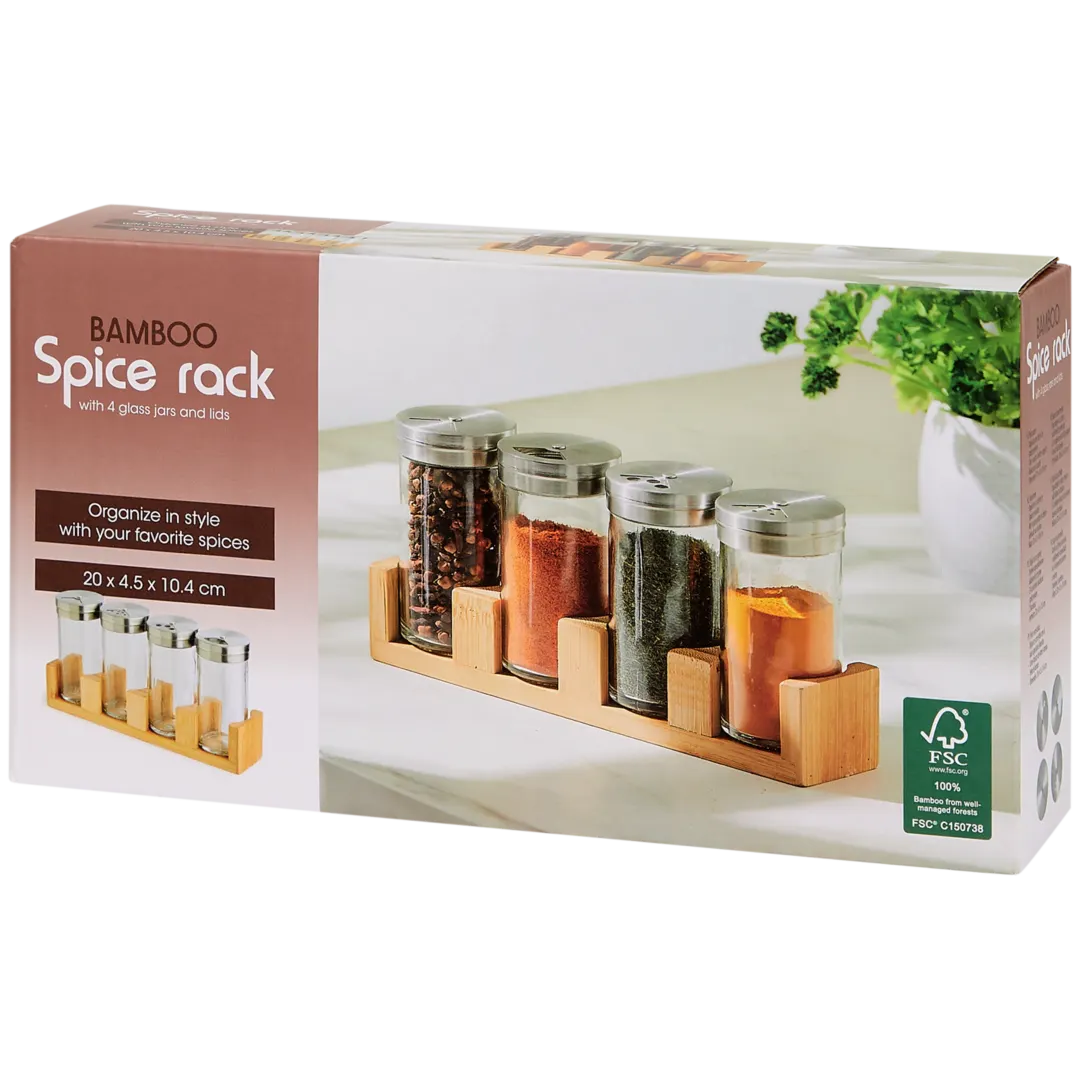 Organizer per spezie in bambù 2
