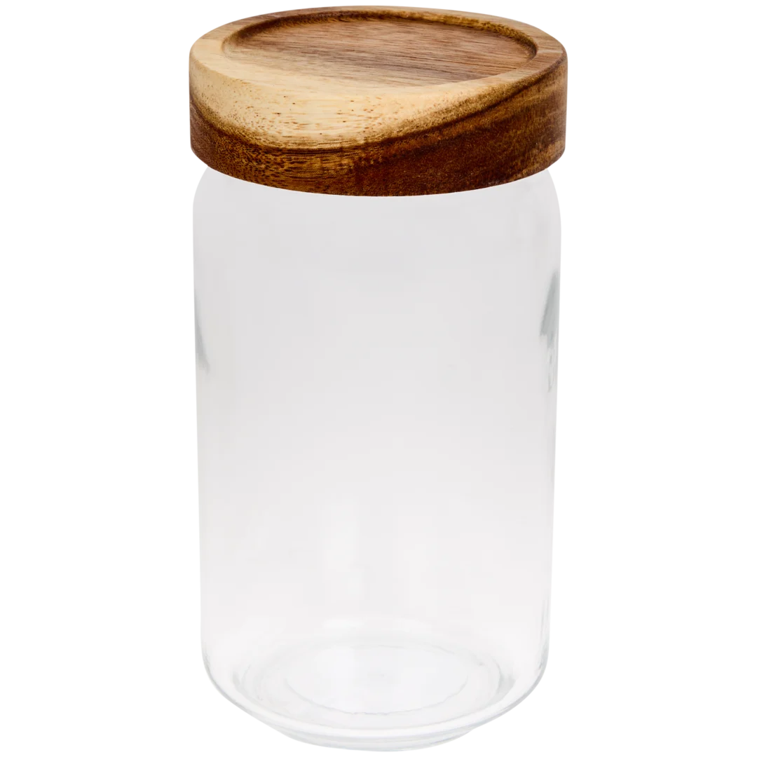 Voorraadpot met acaciadeksel