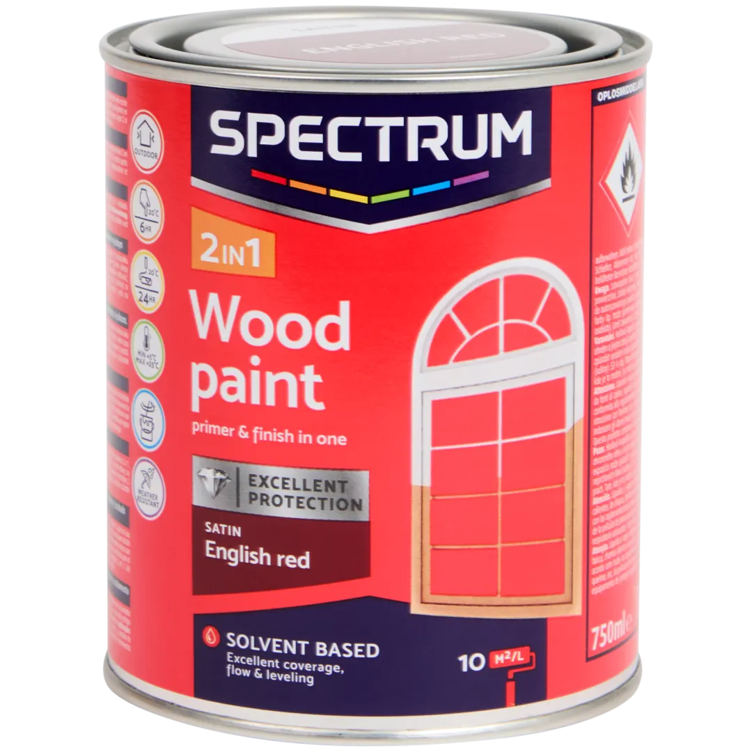 Spectrum 2-in-1 Holzlack Seidenglanz Englischrot