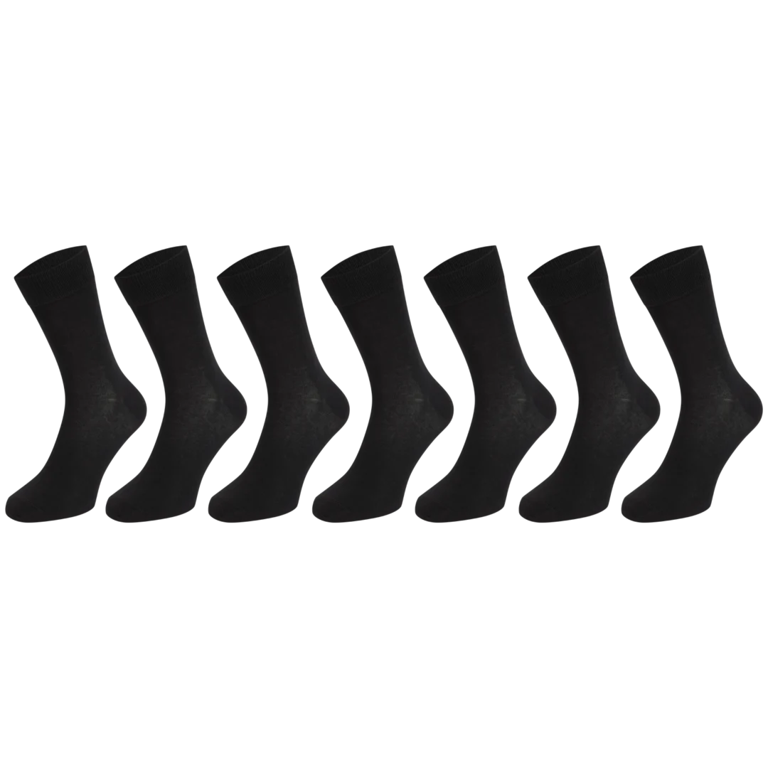 Calzini Uomo Soxy Days Of The Week – Confezione 7 Paia, Con Suole Colorate, Nero/Multicolore, Taglia 39-45