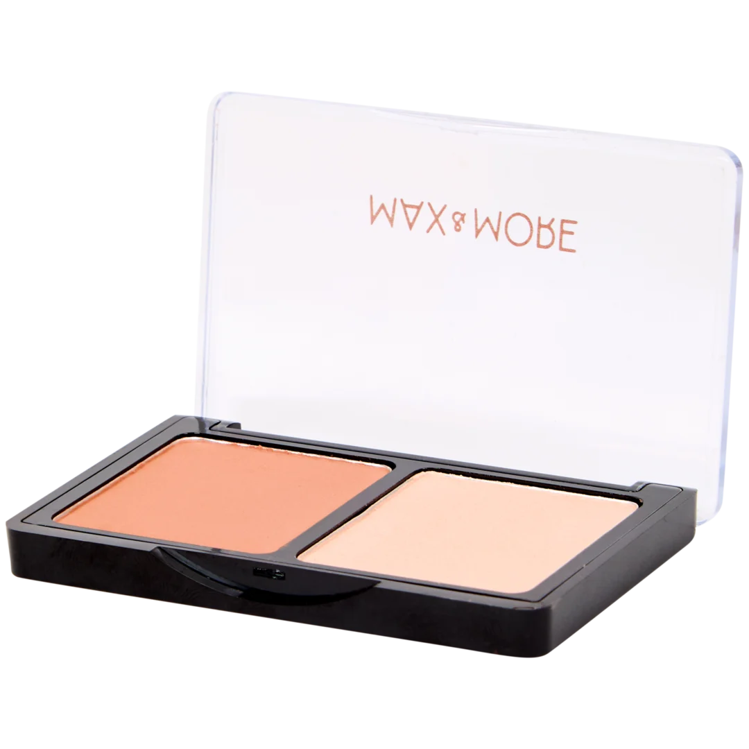 Puder brązujący + rozświetlający Max & More 1