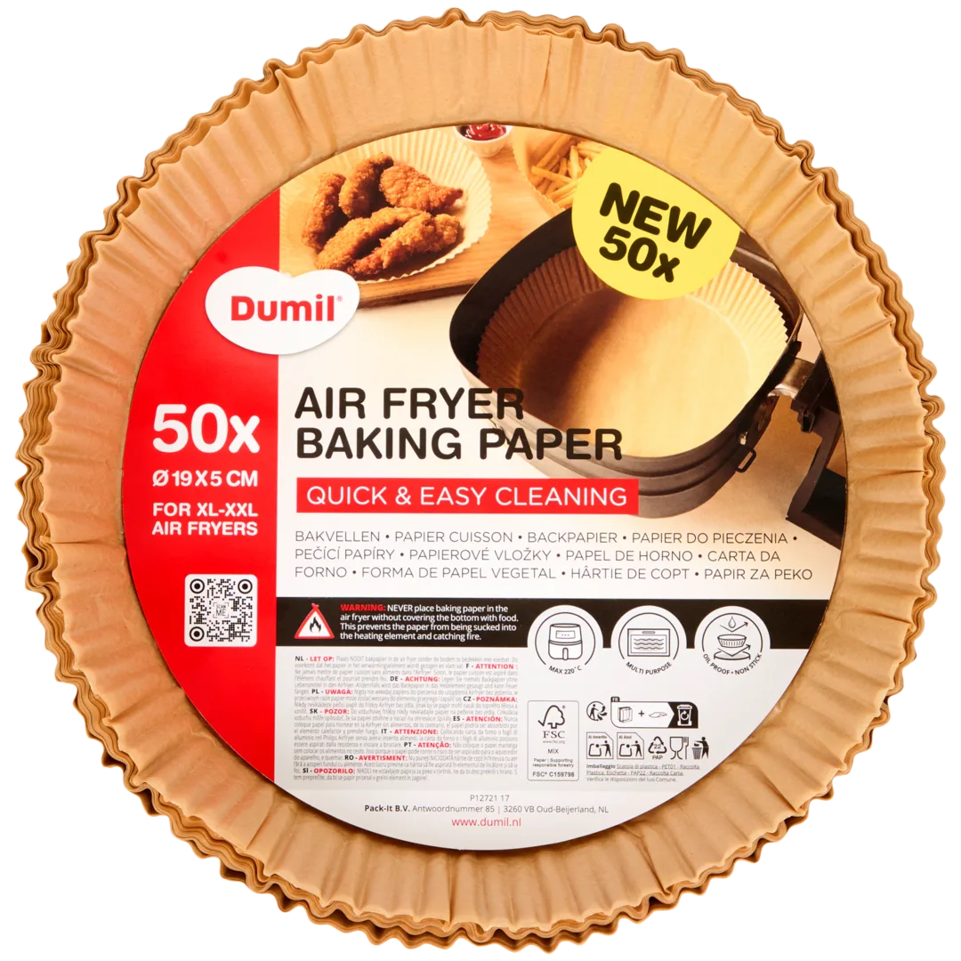 Papier cuisson pour friteuse à air chaud Dumil