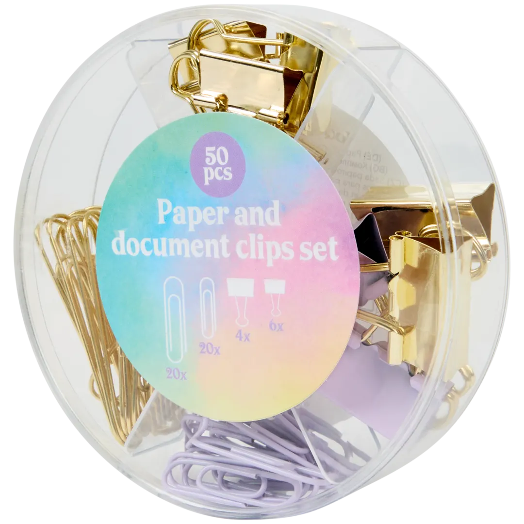 Pastel papier- en documentklemmen
