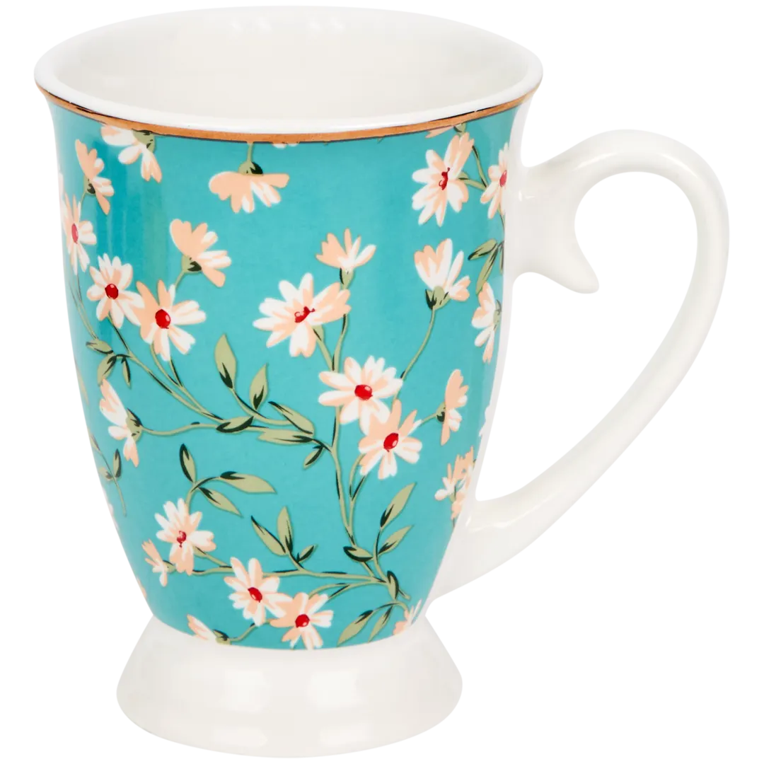 Kaffeetasse mit Blumenmotiv 4