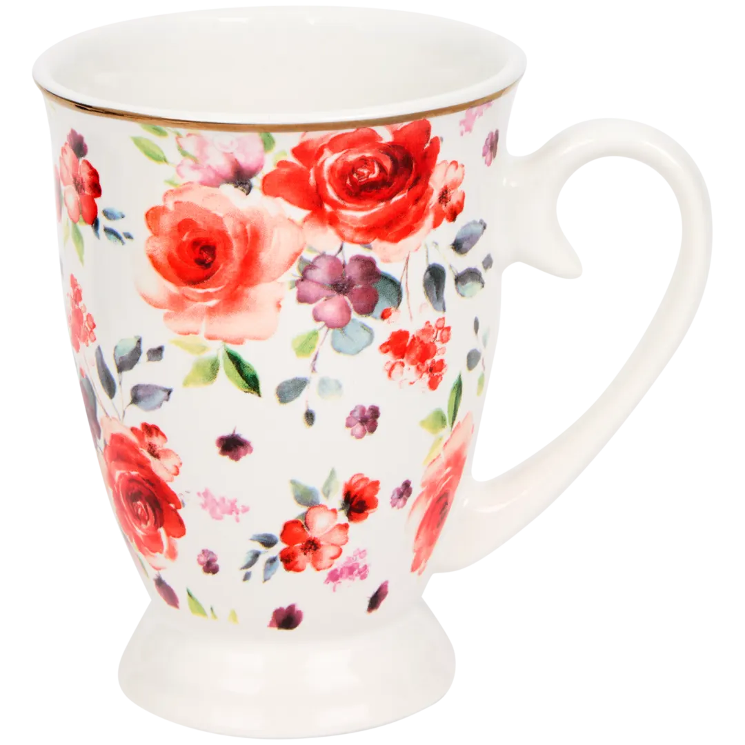 Kaffeetasse mit Blumenmotiv 3