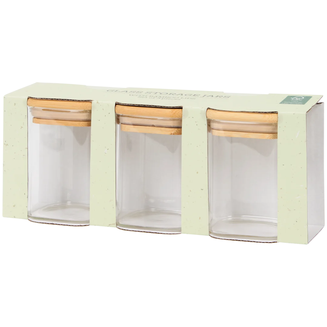 Słoiki z pokrywkami bambusowymi