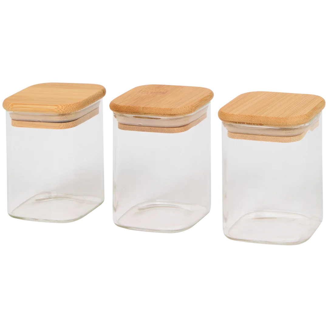 Słoiki z pokrywkami bambusowymi