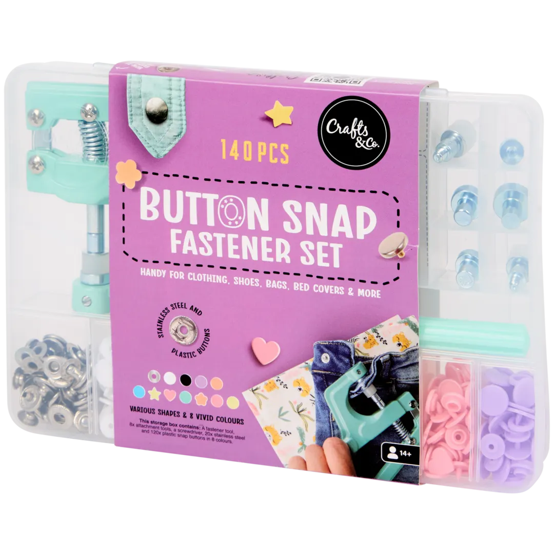 Set De 50 Boutons Pression Métalliques | Kit Couture Cuir, Jean, Sac | Outils D'Installation Inclus