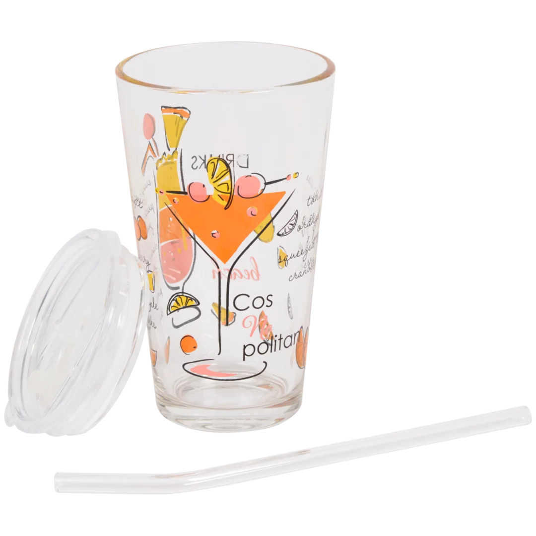 Bicchieri In Vetro Con Cannuccia E Coperchio In Bambù | Set Da 2 X 720 Ml | Per Bubble Tea, Birra, Cocktail | Lavabili In Lavastoviglie - Foto 6