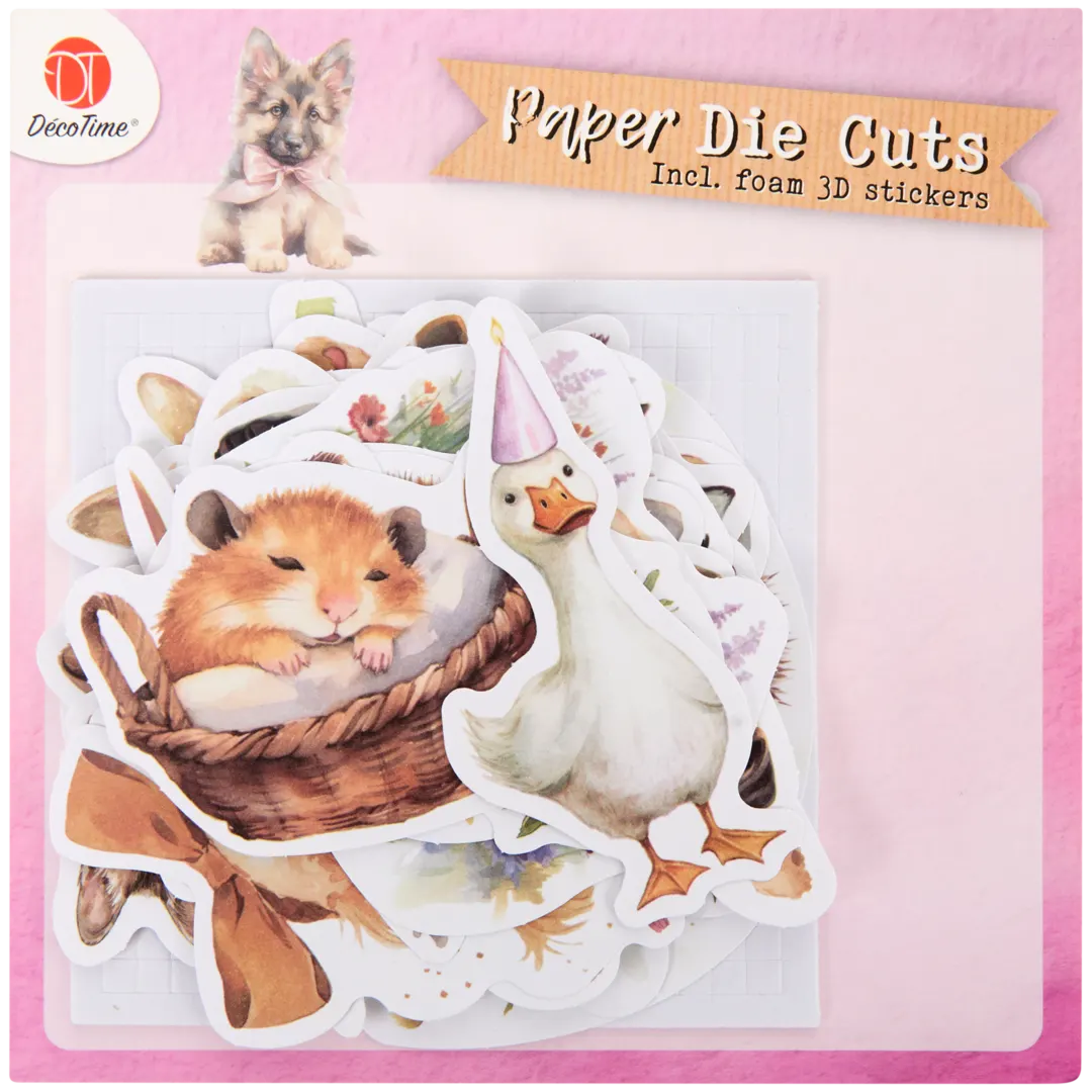 Papierowe figurki z naklejkami 3D DécoTime 3
