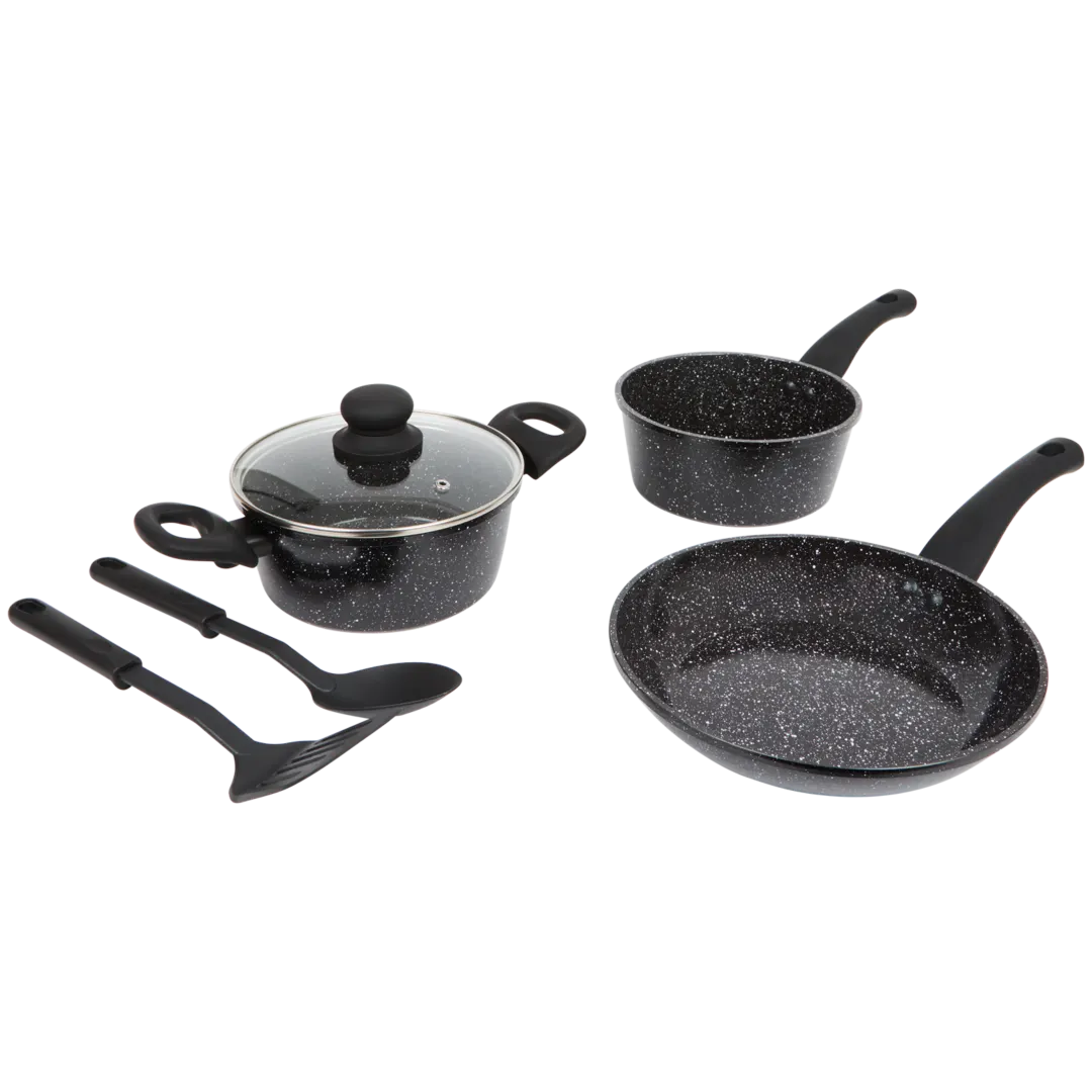 Set di padelle con utensili da cucina Ceramic Marble