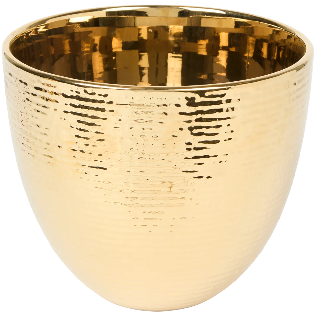 Vaso di fiori dorato
