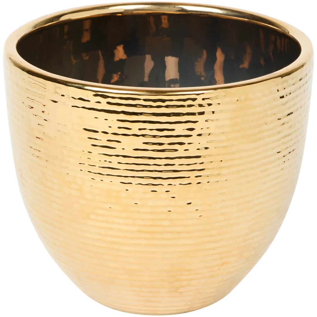 Vaso di fiori dorato
