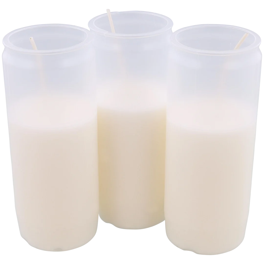 Velas de cementerio blancas