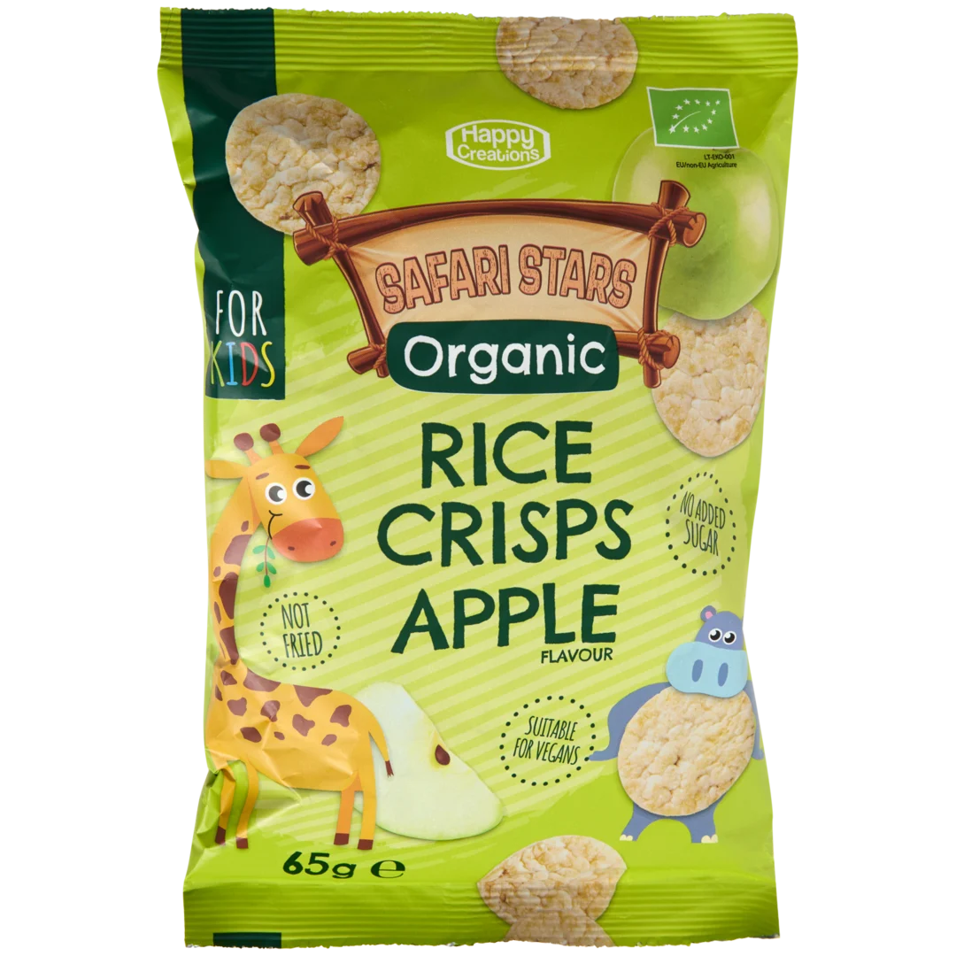 Galettes de riz Happy Creations Safari Stars Pomme 1