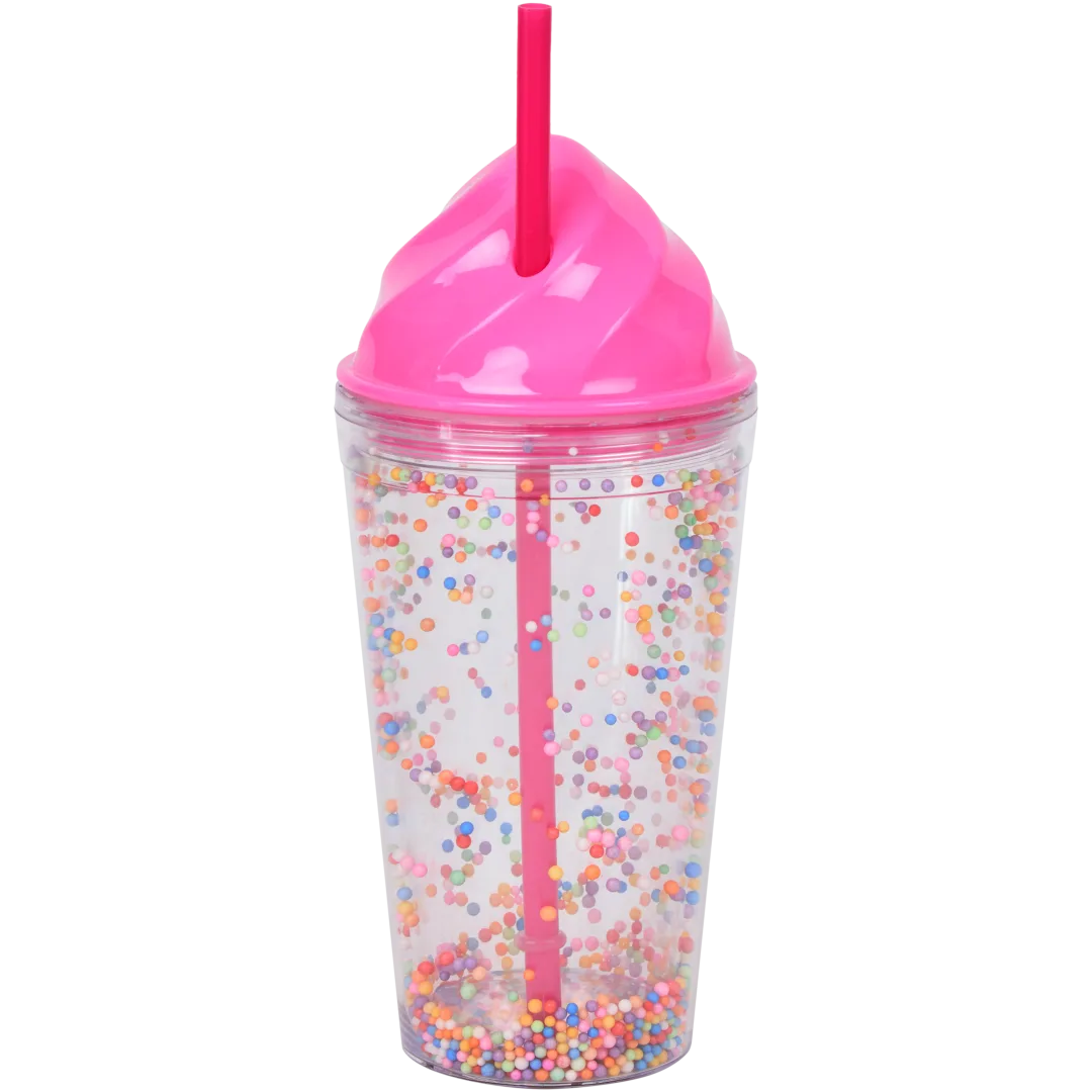 Drinkbeker met confetti 3