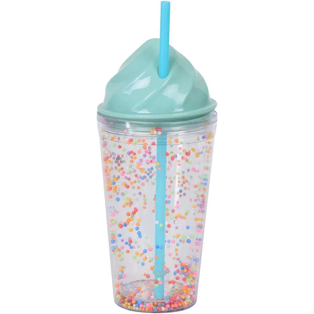 Drinkbeker met confetti 1