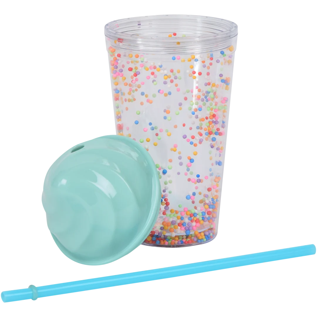 Drinkbeker met confetti 2