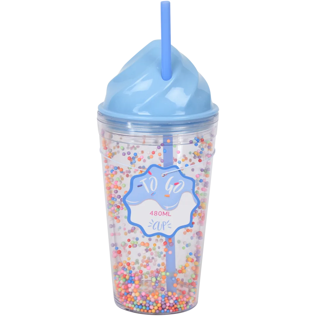 Drinkbeker met confetti 5