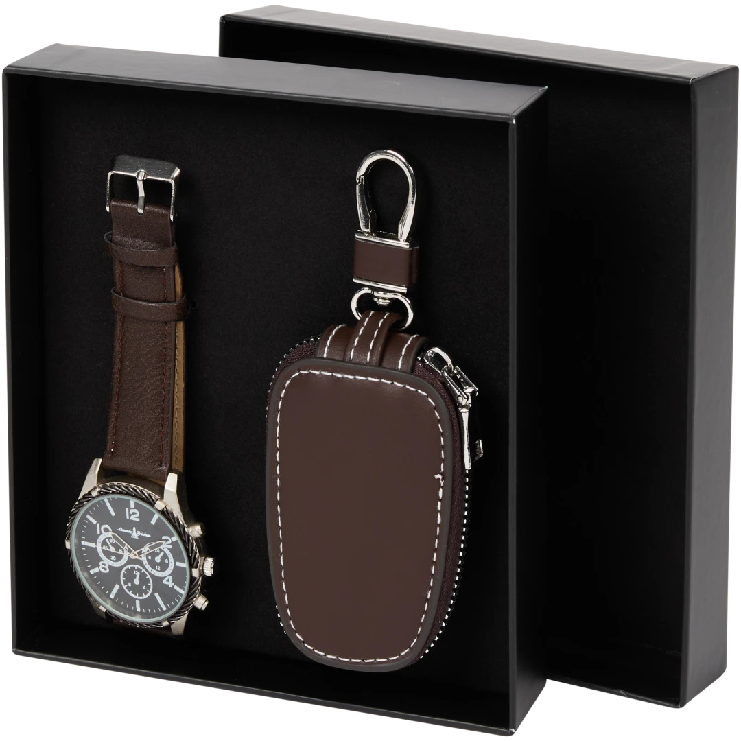 Cofanetto regalo con orologio e portachiavi Alexander Brixham 1