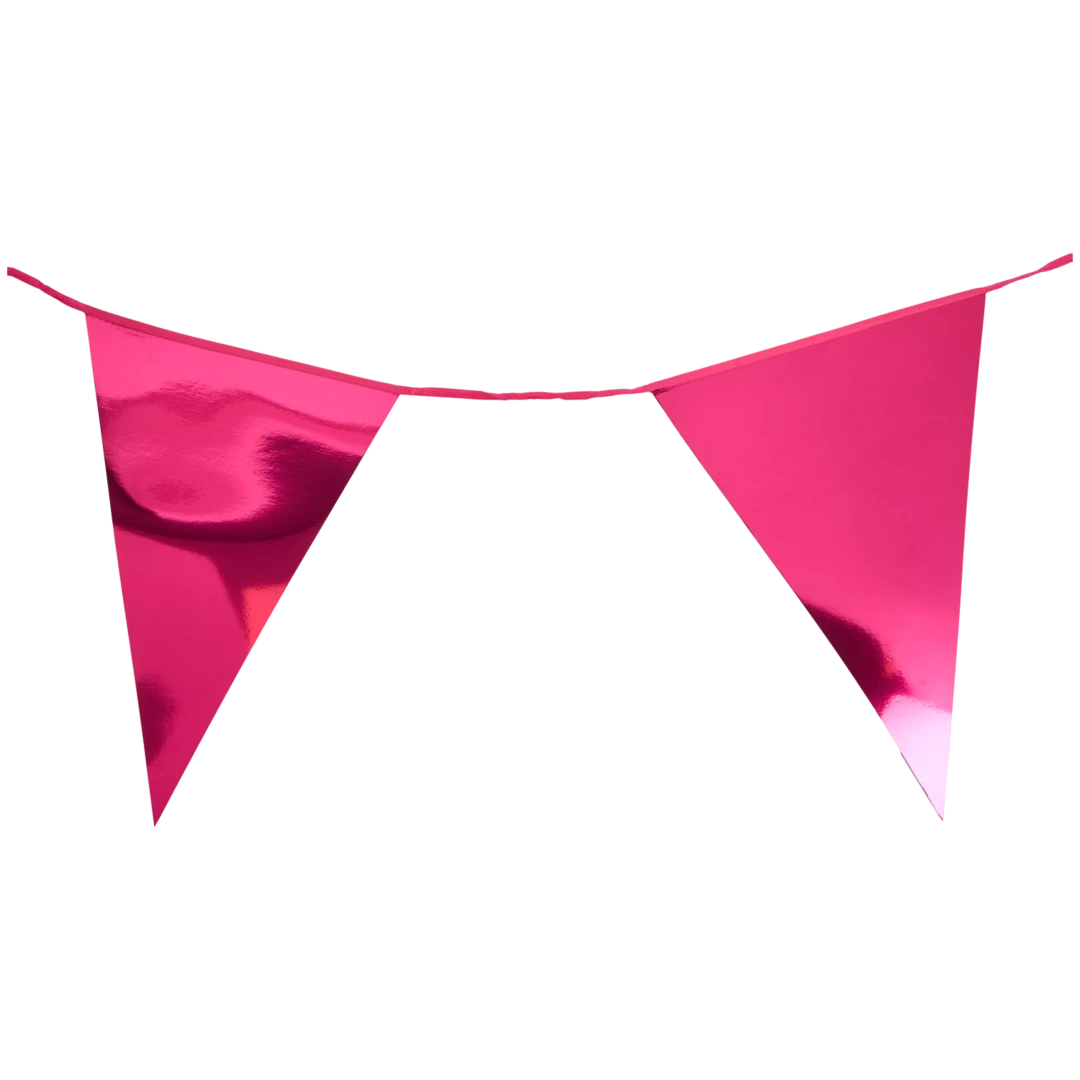 Guirlande de drapeaux effet métallisé 3