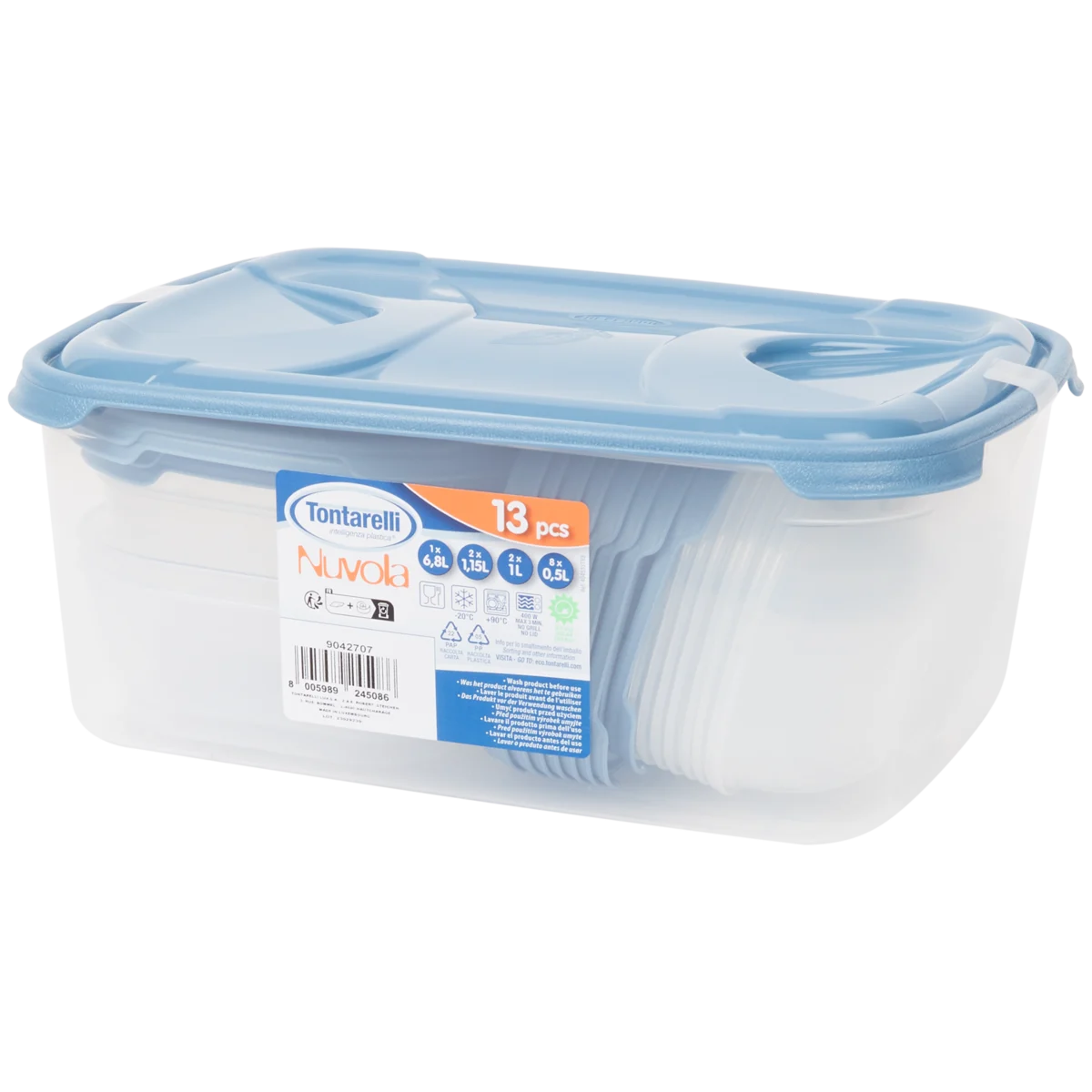 Set Ecoinox De 3 Recipientes Acero Inoxidable Rectangulares