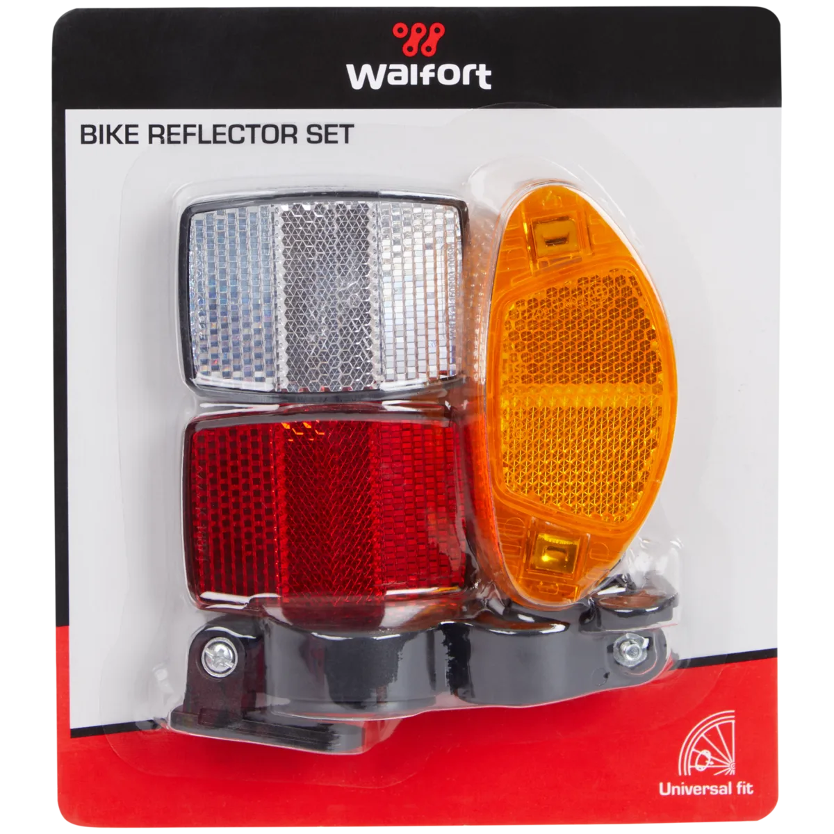 Kit Réfléchissant Vélo Avant Blanc + Arrière Rouge - Supports Réglables - Cyclingcolors