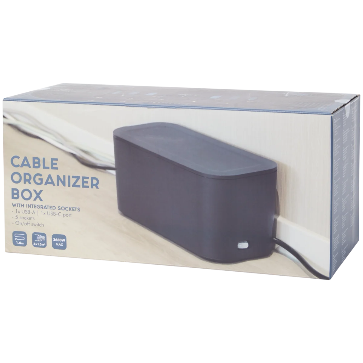 Gestion Des Câbles Sous Table Hz40L, Support De Multiprise Pour Bureau