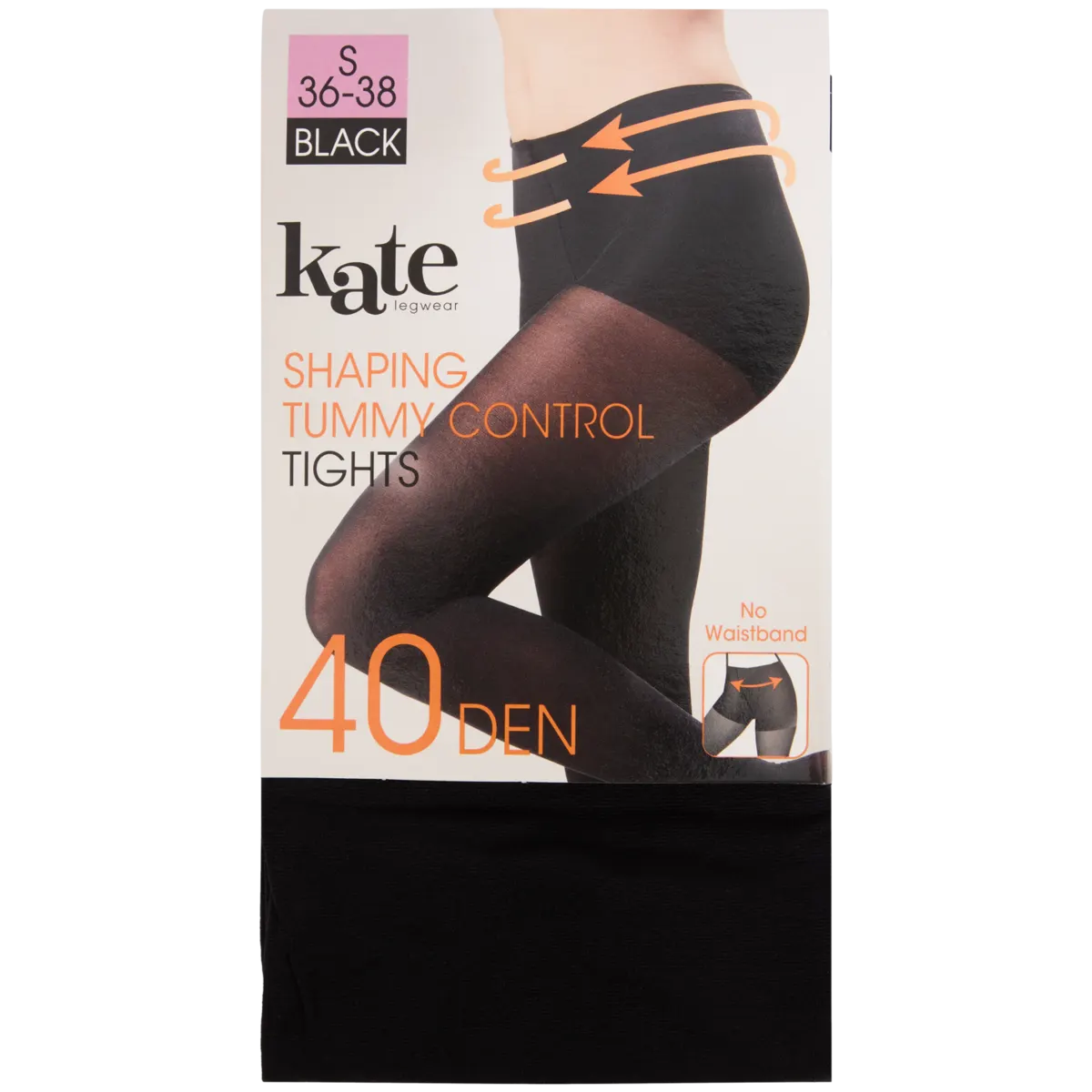 Collant modellanti Kate Legwear Tummy Control 40 denari Nero
