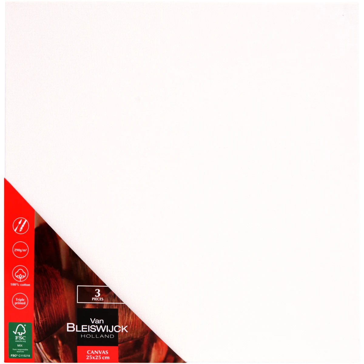 Van Bleiswijck schilderspanelen – 25 x 25 cm, 3 stuks, Wit | Action NL