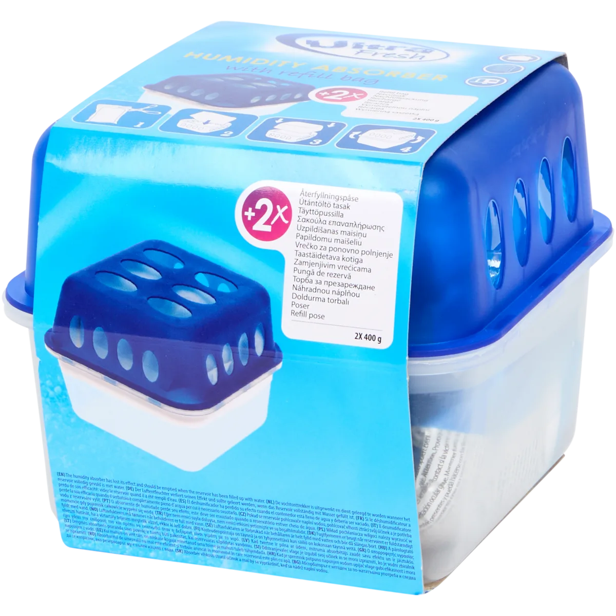 Ultra Fresh Luftentfeuchter – Blau, 2 er-Pack
