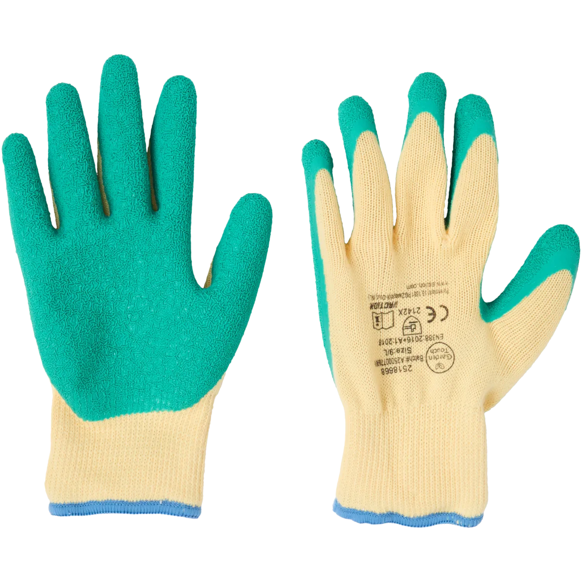 SBS, 12 paar nylonhandschoenen, bouwhandschoenen, werkhandschoenen, maat 10