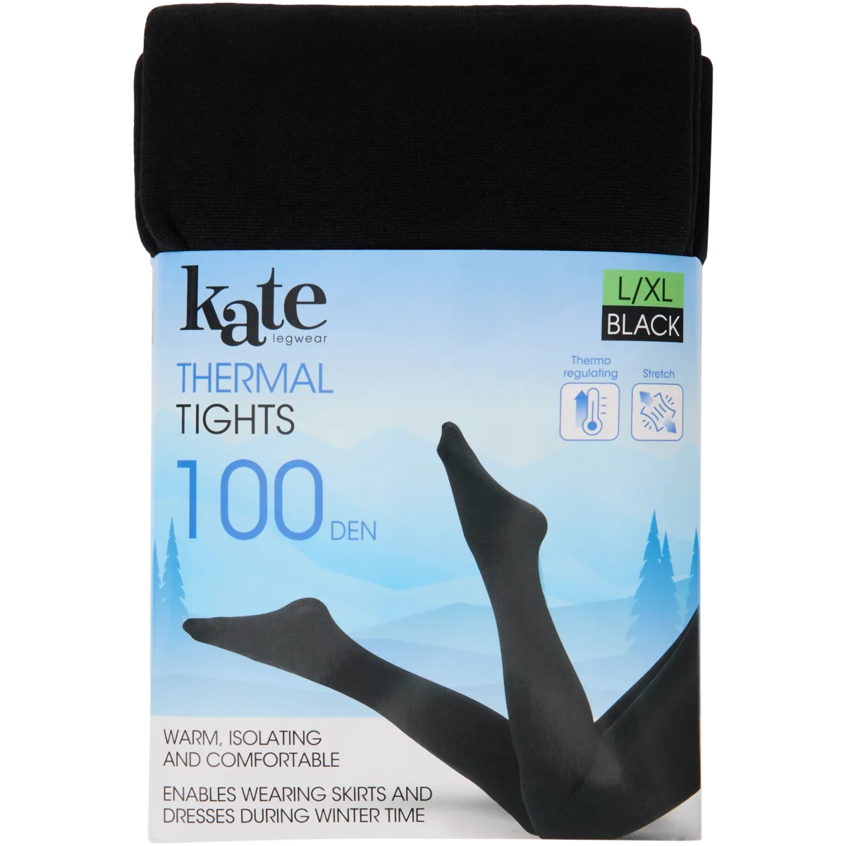 Leggings Thermiques Kate 100 Denier Opaque Noir - Taille XXL - Neuf Avec étiquettes
