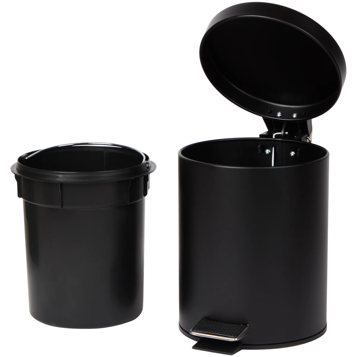 Bath Vida Pattumiera A Pedale Da Bagno 3 Litri - Acciaio Inox Argento Con Secchio Interno - Piccola E Pratica Per Piccoli Spazi