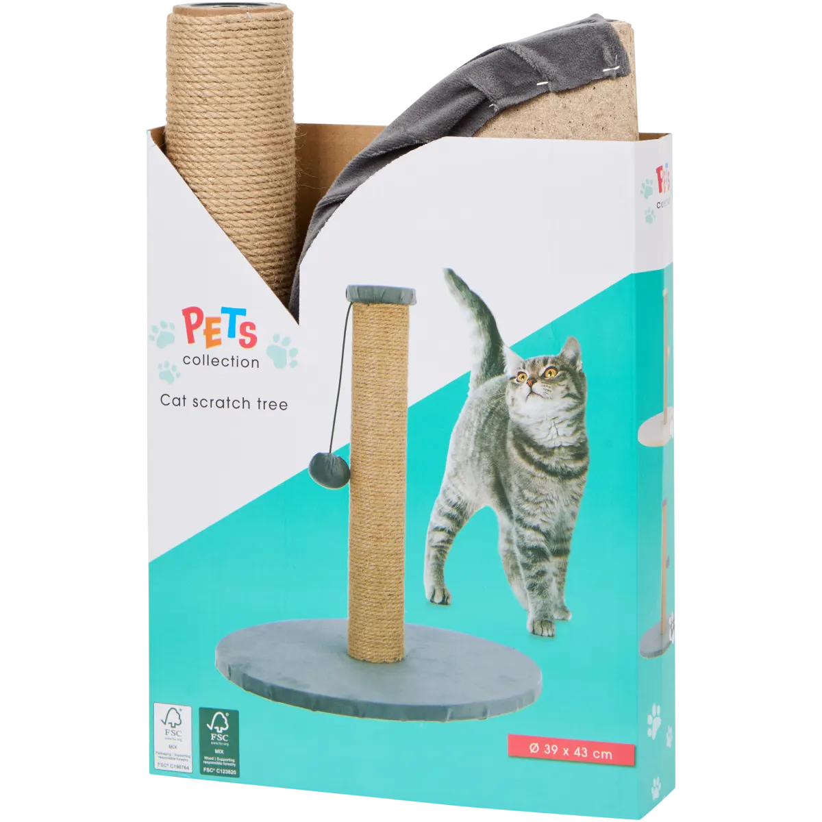 Stâlp de zgâriat cu jucărie – Ø 39 x 43 cm | Action RO