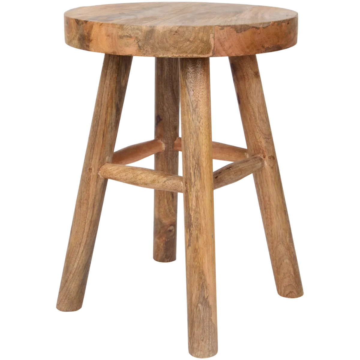 Hocker aus Teakholz – Ø 30 x 42 cm, Braun