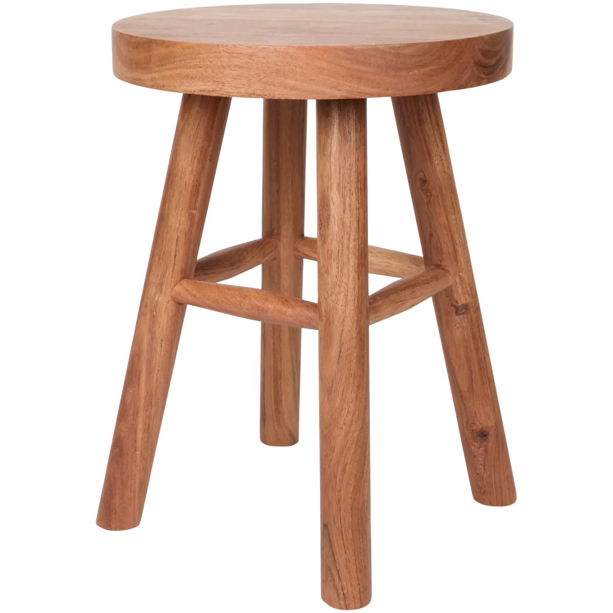 Hocker aus Teakholz – Ø 30 x 42 cm, Braun