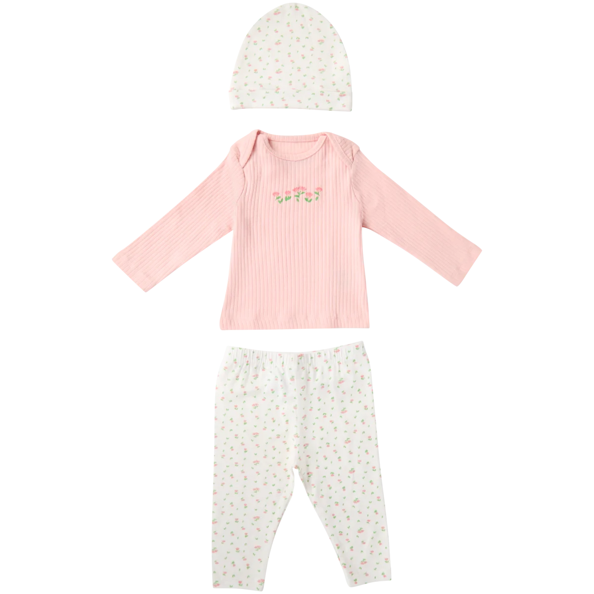 Derouetkia Set Di 3 Vestiti Per Bambino Con Orsetto: Completo Maniche Lunghe Con Pantaloni E Cappello, Morbido Cotone Per 0-12 Mesi