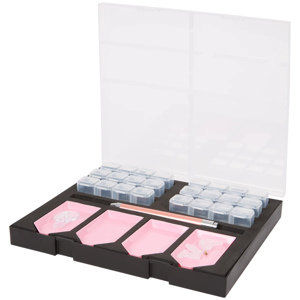 Set 15 Pezzi Vassoi Diamond Painting - Organizzatore Con Coperchi, 2 Misure, Anti-Statico E Etichette Colori - Foto 3
