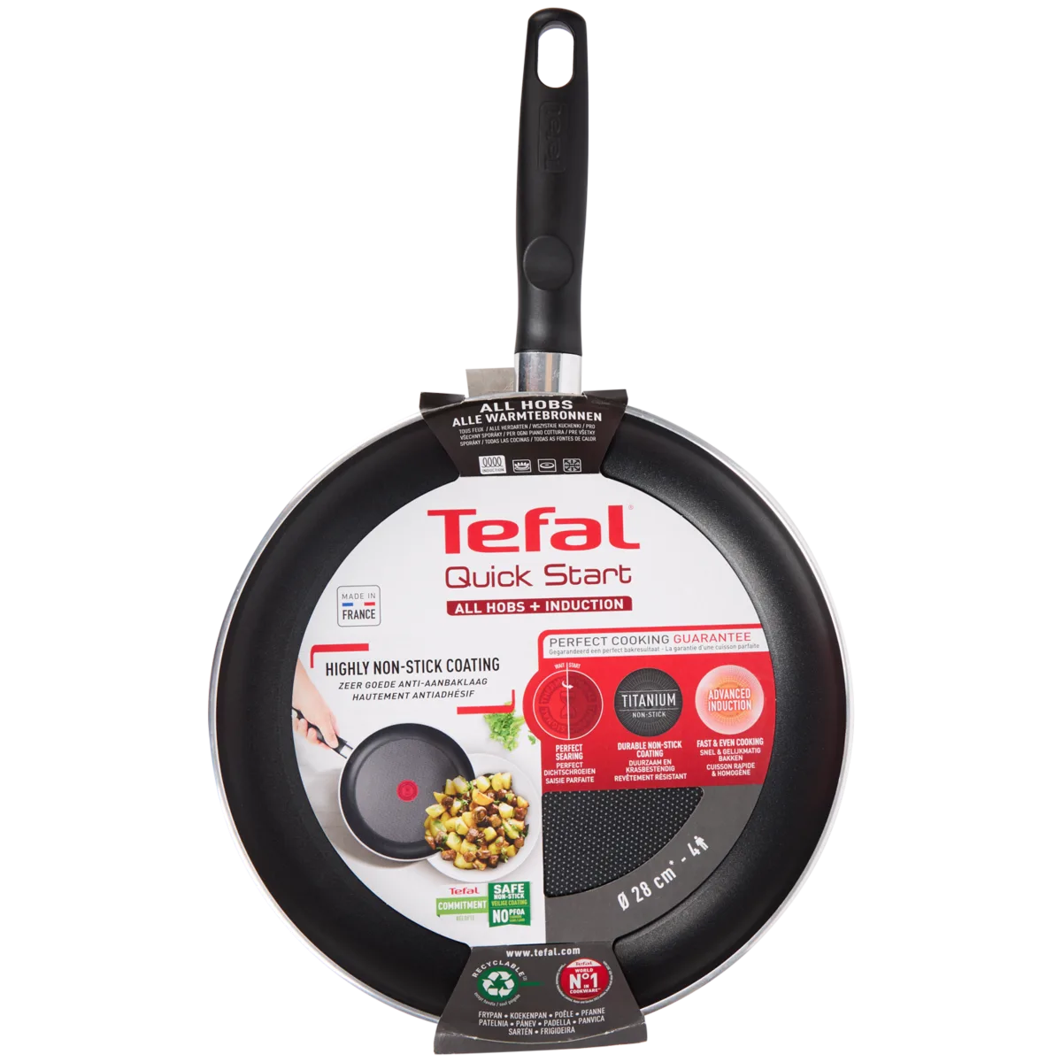 Tefal Comfort Max Padella in Acciaio Inox Set - 3 Pezzi