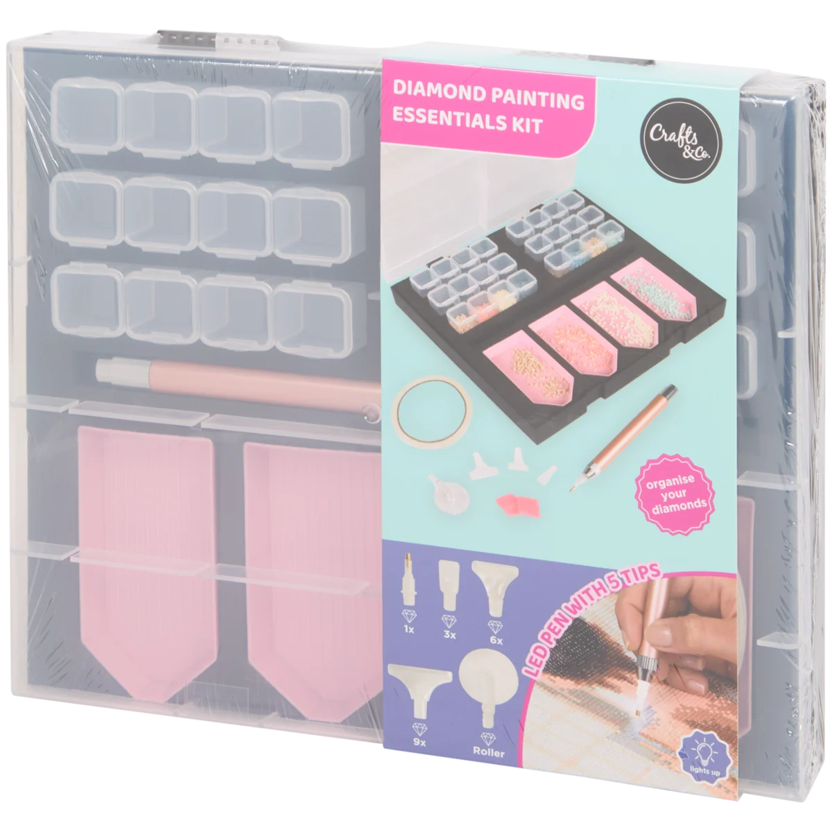 Rouleau De Pression Pour Diamond Painting - 10 Rainures, Poignée Amovible - Accessoire Pour Strass, Perles - Finition Lisse - 2