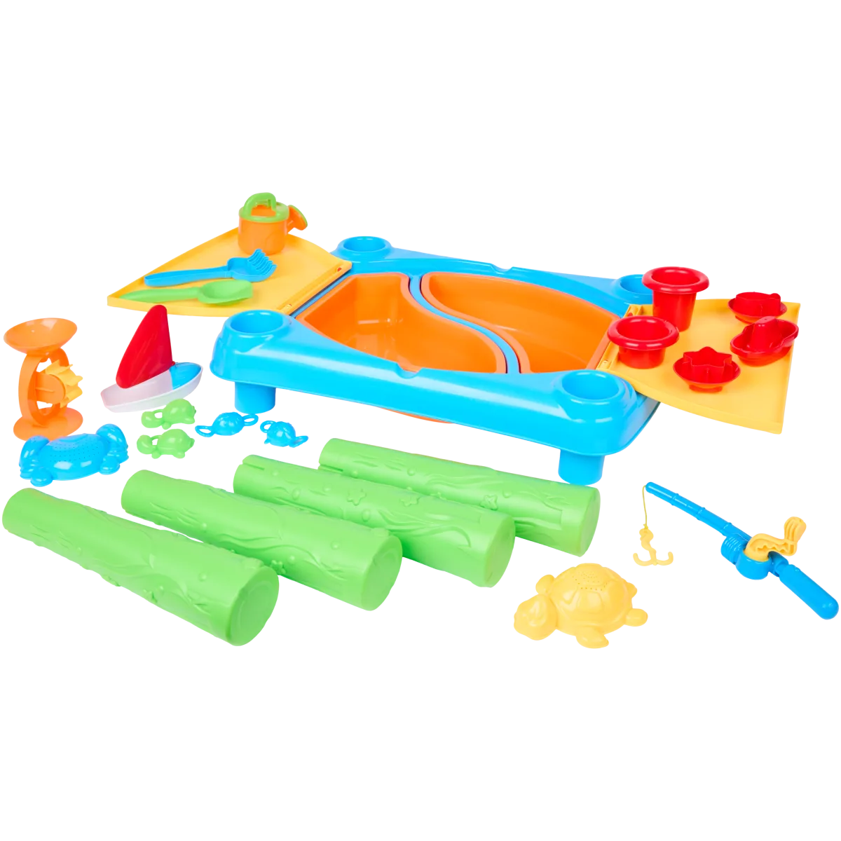 Table Eau Et Sable Pour Enfants JISADER – Jouet Plage Extérieur Avec 9 Accessoires, Idéal Jardin & Plage